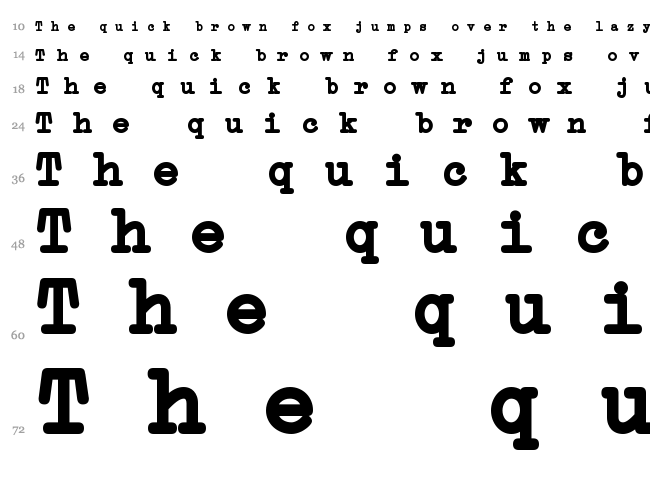 Erika Type font waterfall